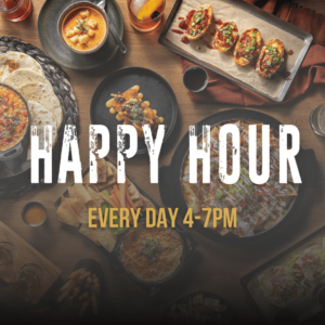 Happy Hour every day 4-7pm