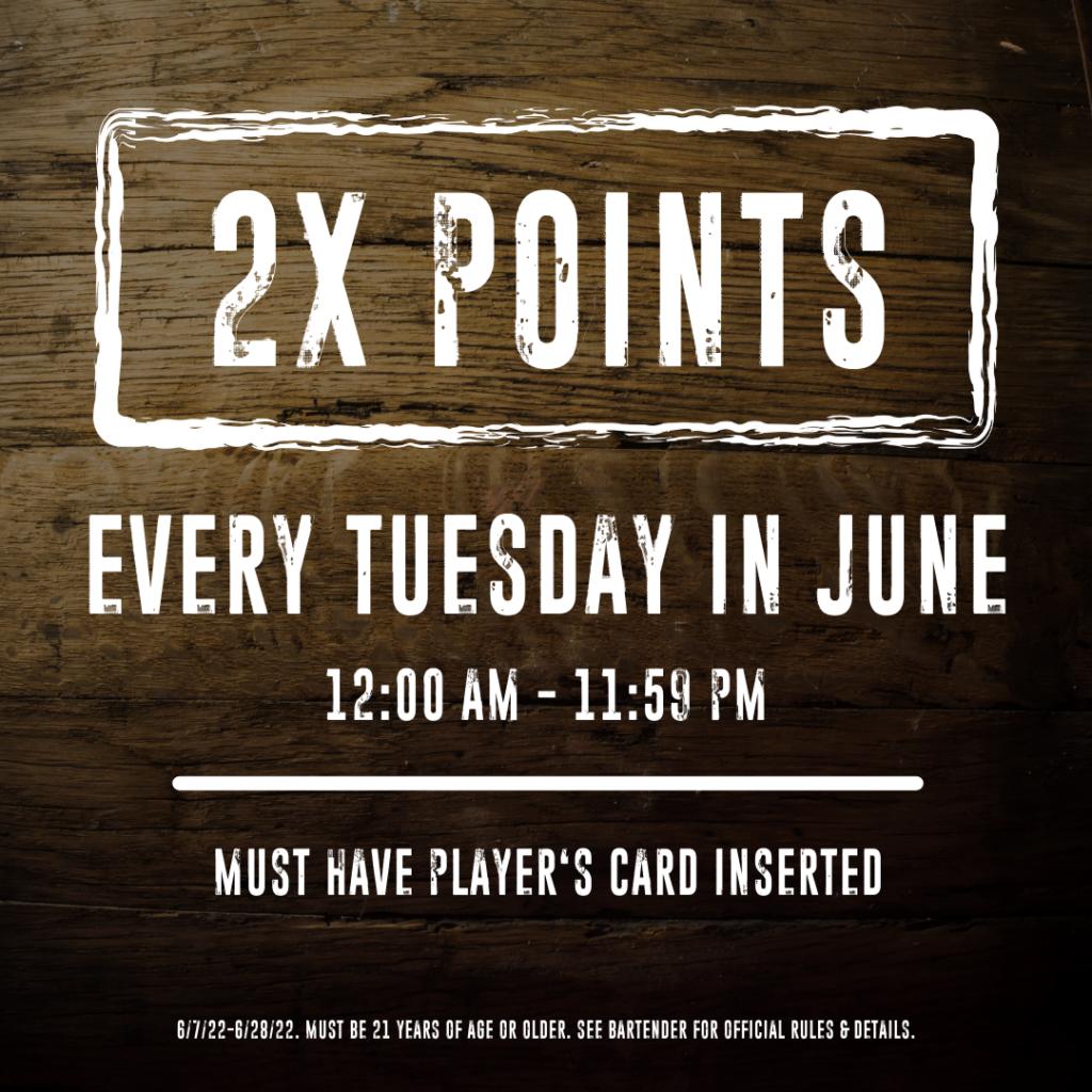 2 times points every Tuesday in June